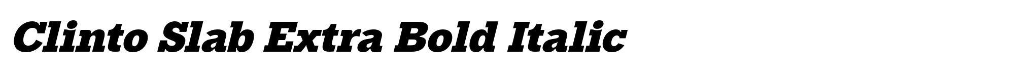 Clinto Slab Extra Bold Italic image